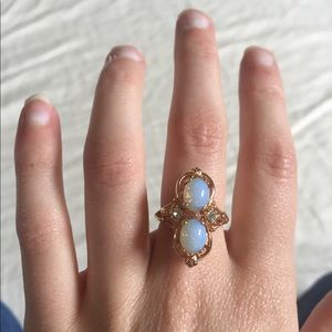 Double Opal Ring